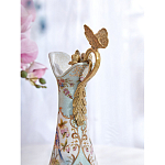 Кувшин с цветочным рисунком и бронзовой ручкой Blue Garden варинант исполнения - 5 | Loft Concept в Кирове