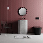 Настенное зеркало круглой формы в черной металлической раме BUBBLE MIRROR BLACK варинант исполнения - 1 | Loft Concept в Кирове