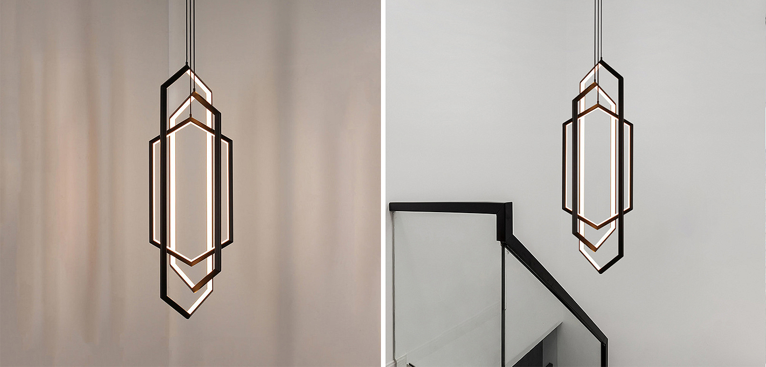 Дизайнерский Подвесной Светильник ORBIS Hexagon Geometric Modern Chandelier Studio Endo Black Дизайнерский Подвесной Светильник ORBIS Hexagon Geometric Modern Chandelier Studio Endo Black - Loft-Concept в Кирове