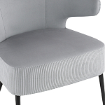 Современное мягкое кресло на металлических ножках Rakush Grey варинант исполнения - 6 | Loft Concept в Кирове