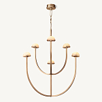 Люстрас 6-ю мраморными плафонами в форме купола Light Warm Light варинант исполнения - 4 | Loft Concept в Кирове