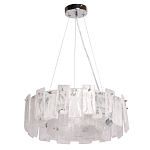 Люстра круглая с подвесными прямоугольными пластинами из стекла Glacier Panels варинант исполнения - 2 | Loft Concept в Кирове