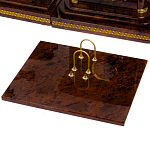 Настольный письменный набор с часами и визитницами из природного камня обсидиана Royal Present варинант исполнения - 2 | Loft Concept в Кирове