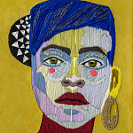 Картина с вышивкой Портрет wall panel People with the yellow ear 1 варинант исполнения - 1 | Loft Concept в Кирове