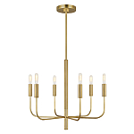 Люстра с 6-ю лампами на тонких изогнутых рожках в современном стиле Feiss варинант исполнения - 2 | Loft Concept в Кирове