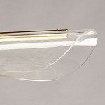 Люстра линейная с прозрачным волнообразным плафоном Wave Line варинант исполнения - 4 | Loft Concept в Кирове