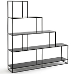 Ступенчатый стеллаж Menzie Steps Metal Rack Black варинант исполнения - 1 | Loft Concept в Кирове