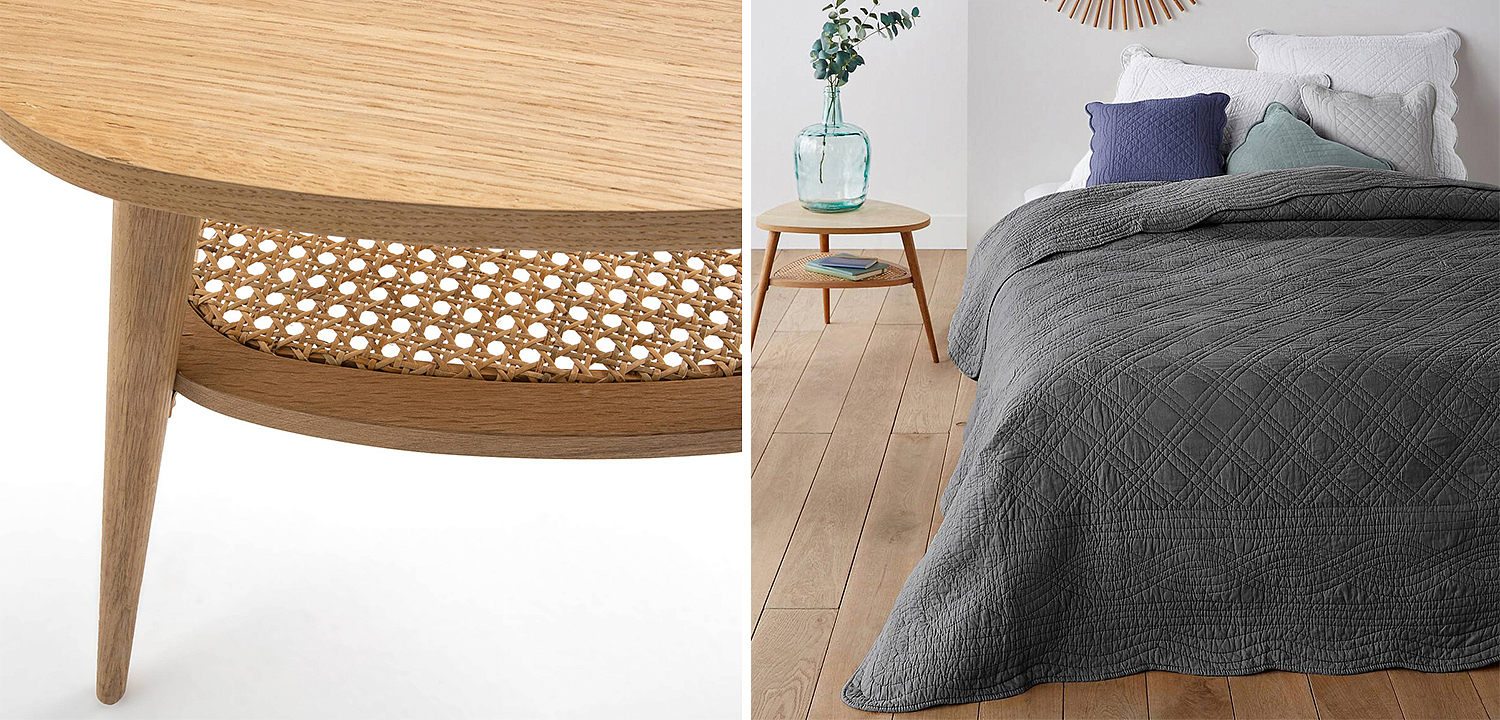Приставной стол Morten Wicker Side Table 3 legs Приставной стол Morten Wicker Side Table 3 legs - Loft-Concept в Кирове