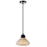 Подвесной светильник с янтарным фактурным плафоном Lamp with Frozen Glass Effect варинант исполнения - 3 | Loft Concept в Кирове