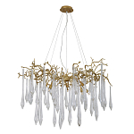 Люстра подвесная с прозрачными подвесками в форме капель Droplet Chandelier варинант исполнения - 2 | Loft Concept в Кирове