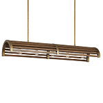 Люстра линейная полукруглой формы Wooden Horseshoe варинант исполнения - 3 | Loft Concept в Кирове