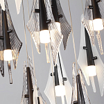 Люстра каскадная с 12-ю рельефными прозрачными плафонами Glass Pod  варинант исполнения - 6 | Loft Concept в Кирове