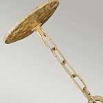 Люстра подвесная с широким белым текстильным абажуром и вертикальными декоративными элементами Hinkley варинант исполнения - 3 | Loft Concept в Кирове