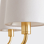 Люстра золотая с белыми тканевыми абажурами Coolness варинант исполнения - 4 | Loft Concept в Кирове