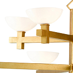 Люстра золотая с 8-ю молочными плафонами в виде чаши Tiers of Clear Lines варинант исполнения - 2 | Loft Concept в Кирове