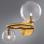 Бра с 2-мя стеклянными сферическими  плафонами Arco Wall Lamp варинант исполнения - 3 | Loft Concept в Кирове