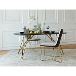 Обеденный стол на металлических ножках Ward Brass Dining Table варинант исполнения - 4 | Loft Concept в Кирове