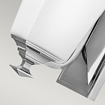 Бра с белым матовым плафоном на прямоугольном основании цвета хром Hinkley варинант исполнения - 3 | Loft Concept в Кирове