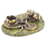 Подсвечник из бронзы и натурального камня змеевик Stone Candlestick варинант исполнения - 2 | Loft Concept в Кирове