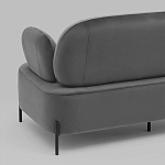 Диван в велюровой обивке серого цвета COLOR BLOCK варинант исполнения - 7 | Loft Concept в Кирове