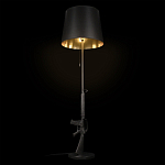 Торшер с черным абажуром и оригинальной ножкой в форме автомата Flos варинант исполнения - 3 | Loft Concept в Кирове