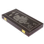 Подарочные нарды из натурального камня с гравировкой Backgammon from Stone варинант исполнения - 5 | Loft Concept в Кирове