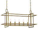 Подвесной светильник прямоугольный 5-ти ламповый Linear Kitchen Light варинант исполнения - 1 | Loft Concept в Кирове