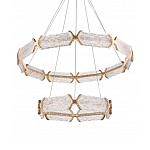 Люстра с 2-мя кольцами с текстурным природным рисунком IceFlame варинант исполнения - 2 | Loft Concept в Кирове