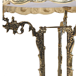 Стол бронзовый круглый с мраморной столешницей Coffee De Bronze варинант исполнения - 1 | Loft Concept в Кирове