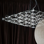 Люстра подвесная с тонкой металлической конструкцией цвета хром Quasar варинант исполнения - 9 | Loft Concept в Кирове