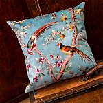 Подушка декоративная с изображением птиц в саду Chinoiserie Birds in the Peach Orchard Cushion варинант исполнения - 2 | Loft Concept в Кирове
