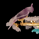 Люстра круглая на золотом каркасе с птичками и цветочным декором Miscellaneous herbs варинант исполнения - 6 | Loft Concept в Кирове