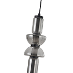 Подвесной светильник из дымчатого стекла цилиндрической формы с чёрным металлическим основанием Hiding secrets варинант исполнения - 3 | Loft Concept в Кирове