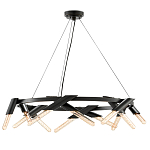 Люстра круглая с трубчатыми лампочками Vanguard Circle варинант исполнения - 1 | Loft Concept в Кирове