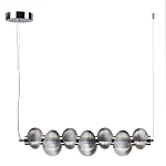 Подвесной светильник линейный с 7-ю рифлеными стеклянными шарами Marcelh Light варинант исполнения - 6 | Loft Concept в Кирове