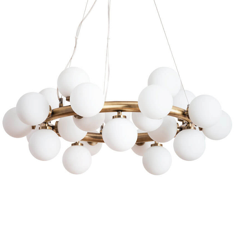 Люстра Bagel Bubble Chandelier 25 Бронза Белый Люстра Bagel Bubble Chandelier 25 Бронза Белый в Кирове | Loft Concept