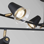 Потолочный светильник с конусообразными плафонами с контрастным сочетанием бронзы и глубоким черным цветом Aurika варинант исполнения - 3 | Loft Concept в Кирове