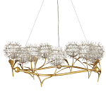 Люстра круглая с декором в виде цветков одуванчика Hanging Dandelion варинант исполнения - 4 | Loft Concept в Кирове