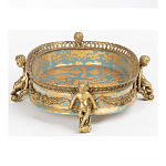 Чаша с орнаментом на ножках в виде бронзовых ангелов Eden Garden варинант исполнения - 3 | Loft Concept в Кирове