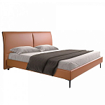 Кровать двуспальная коричневая из экокожи Modern Look варинант исполнения - 1 | Loft Concept в Кирове