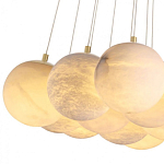 Люстра подвесная круглая с сферическими плафонами из натурального камня Glowing Spheres варинант исполнения - 5 | Loft Concept в Кирове
