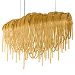 Люстра подвесная с металлическими цепочками и изогнутыми металлическими дугами 72 см Atlantis Chain варинант исполнения - 18 | Loft Concept в Кирове