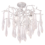 Люстра потолочная с прозрачными стеклянными подвесками в форме капель Droplet Chandelier варинант исполнения - 1 | Loft Concept в Кирове