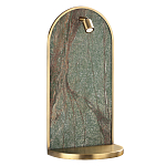 Настенный светильник зеленого цвета с бронзовой рамкой овальной формы с полкой Herbarium  варинант исполнения - 3 | Loft Concept в Кирове