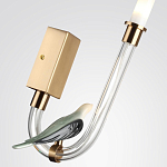 Бра с прозрачной изогнутой трубкой и декоративной фигуркой птицы Ganthea варинант исполнения - 4 | Loft Concept в Кирове