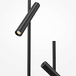 Напольный торшер светодионый черный Lumen Duo варинант исполнения - 3 | Loft Concept в Кирове