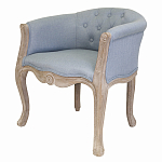 Кресло низкое в стиле прованс Louis French Armchair light blue flax варинант исполнения - 3 | Loft Concept в Кирове
