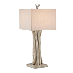 Настольная лампа с каркасом в виде веток деревьев с абажуром из ткани Natural Driftwood варинант исполнения - 1 | Loft Concept в Кирове