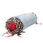 Подушка из джинсовой одежды и вязания Heart&Brain 2 варинант исполнения - 2 | Loft Concept в Кирове