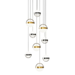 Люстра каскадная с 9-ю подвесами бронза и никель Peggy Futura lamp варинант исполнения - 1 | Loft Concept в Кирове